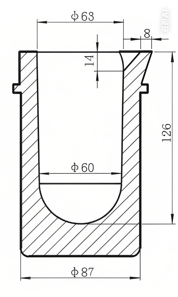 Keramiktiegel für 4kg Platin-Volumen Hochfrequenz-Induktionsofen – Bild 2